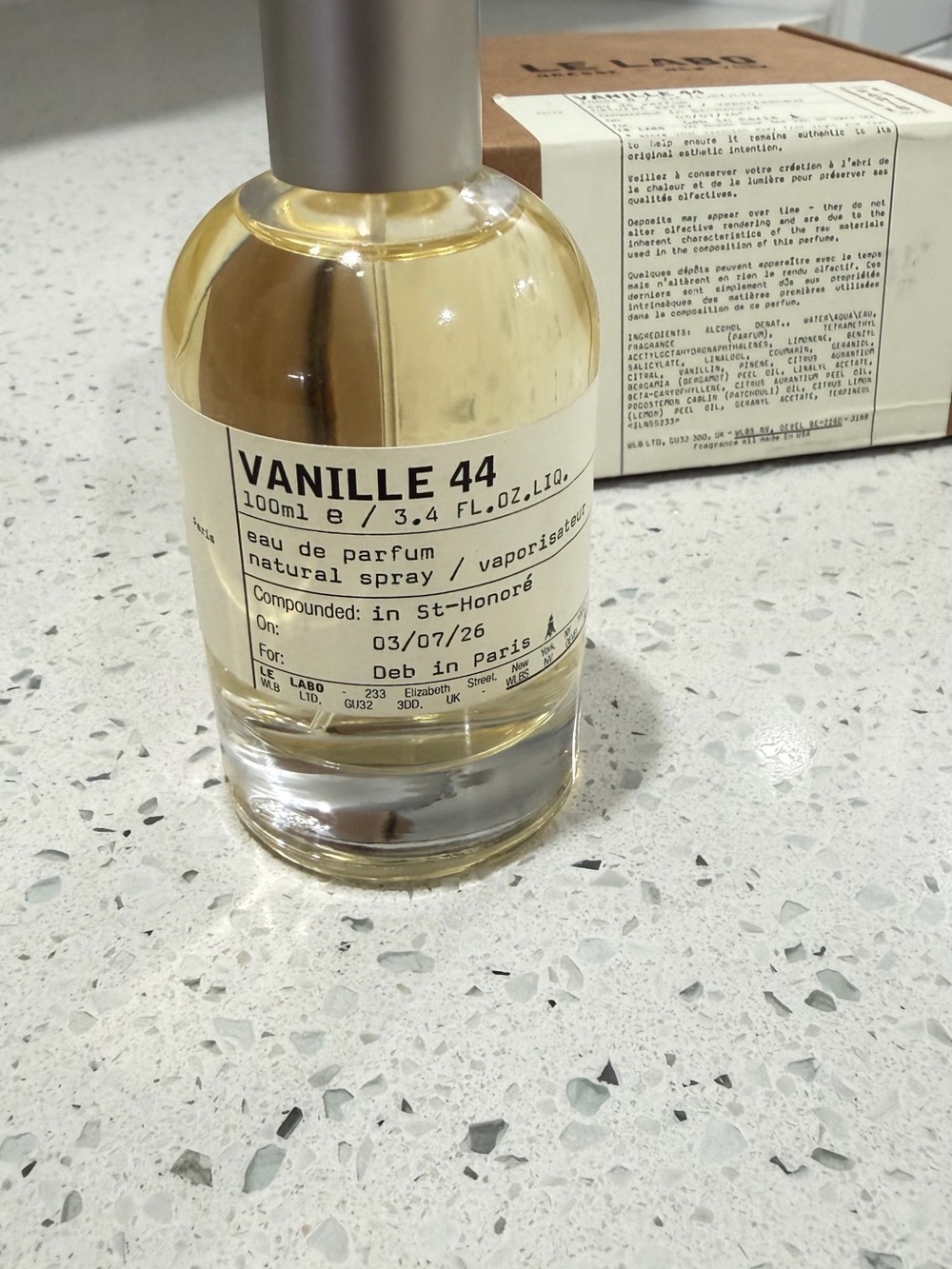 Le Labo Vanille 44 Perfume Bottle - Cream and Silver
